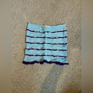 GIMAGUAS Été Knitted Viscose Strapless Top In Blue